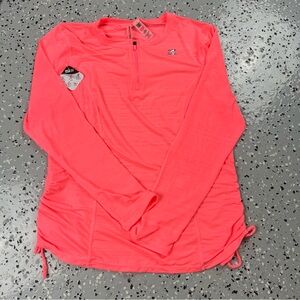 ZeroXposur Women's Pink Long Sleeve Swim Top Cover up XL